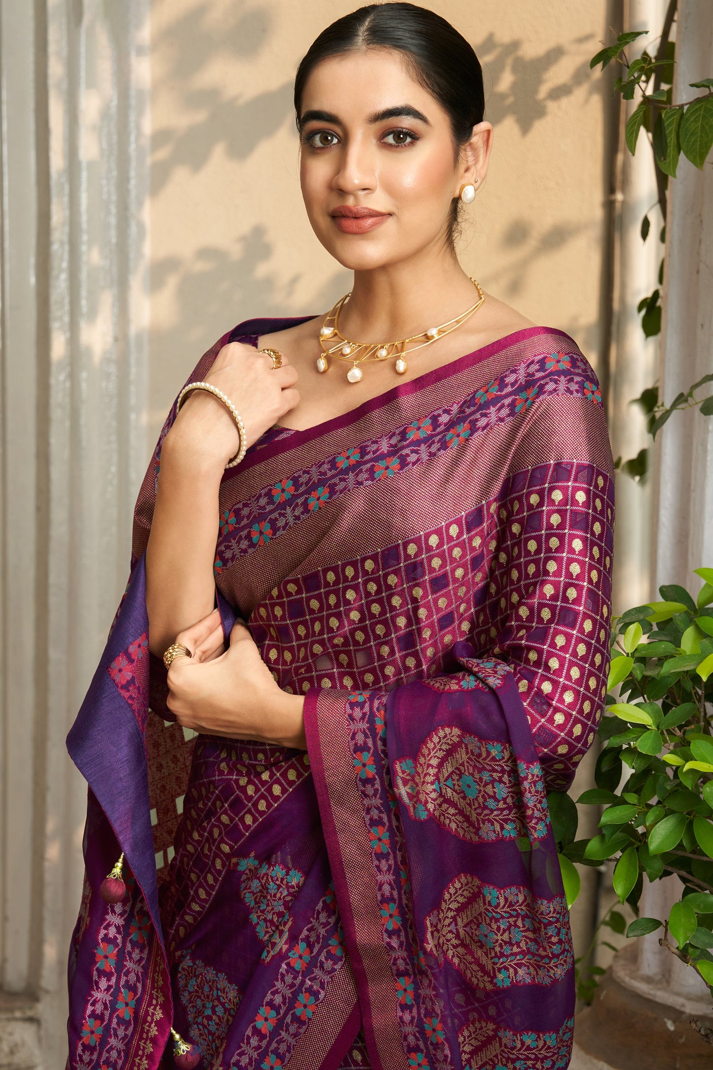 Purple Georgette Brasso Saree-ZB134517_2_SareeButa.com