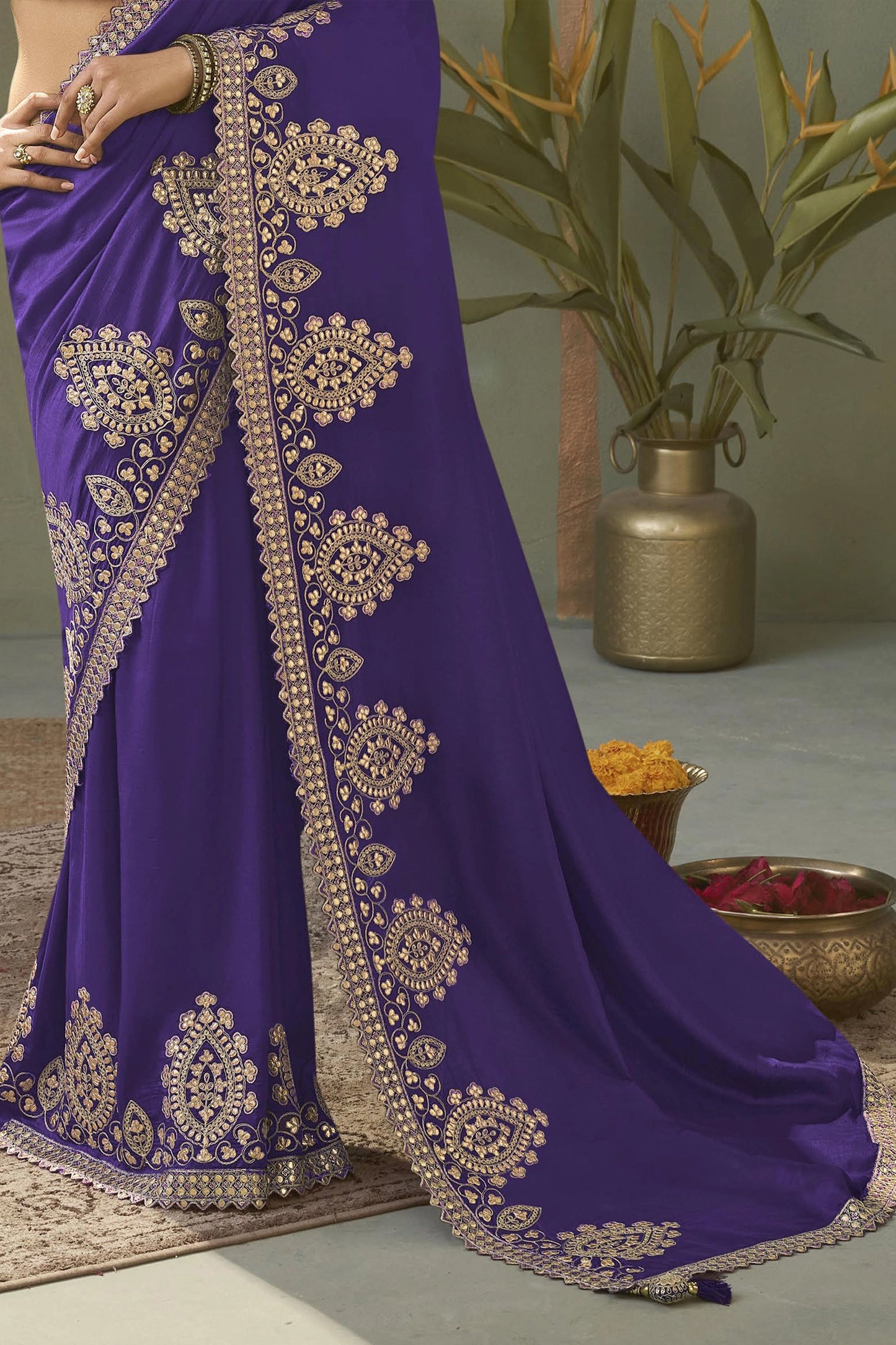 Purple Gota Work Silk Saree-SAR11613_5_SareeButa.com