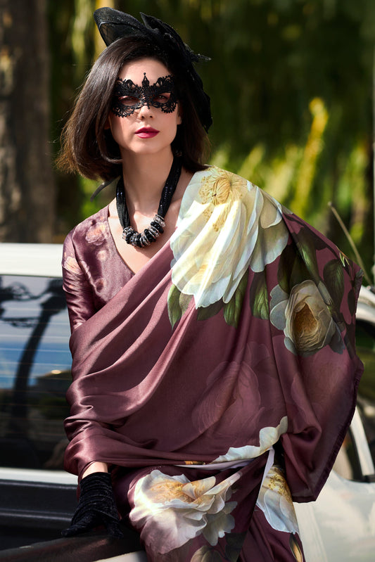 Purple Printed Satin Crepe Saree-ZB134003_2_SareeButa.com