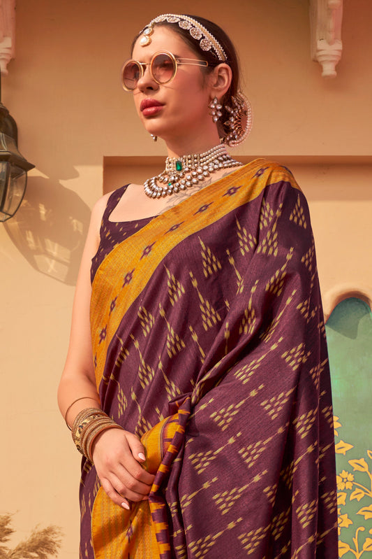 Purple Printed Silk Saree-ZB133793_2_SareeButa.com