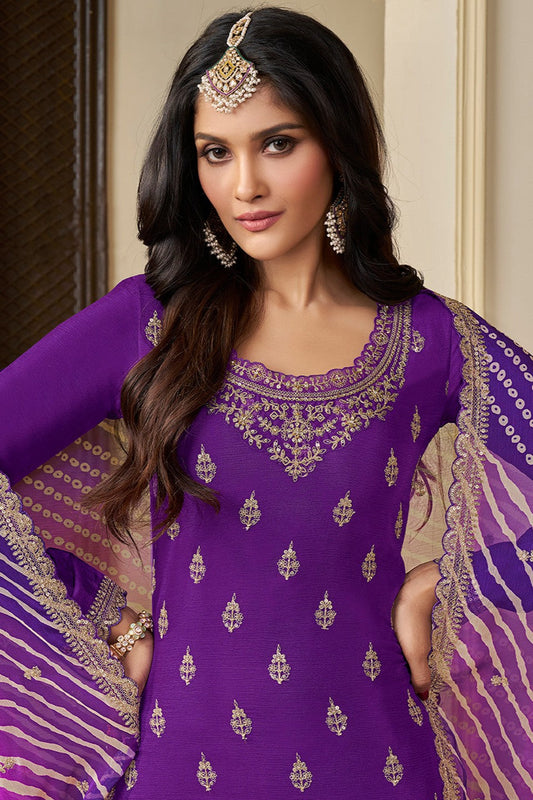 Purple Readymade Chinon Suit-SS386_2_SareeButa.com