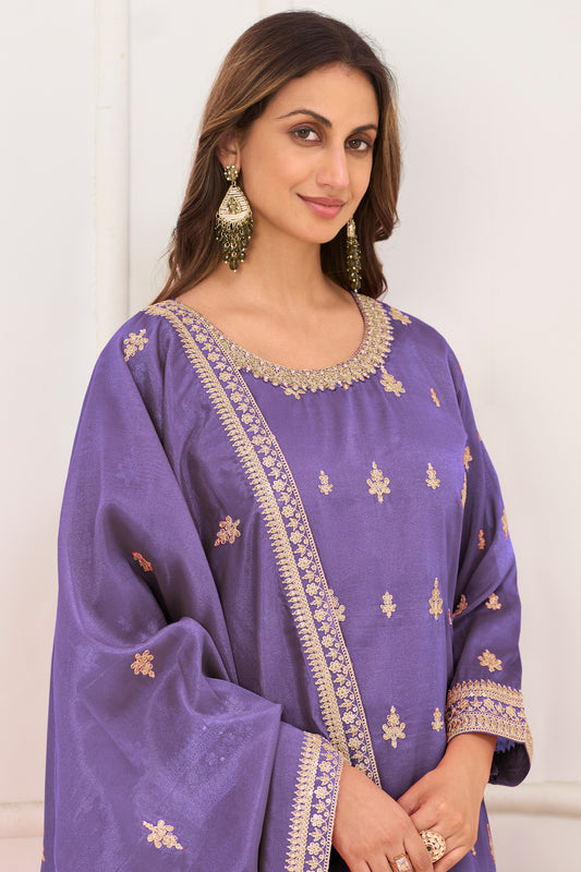 Purple Readymade Embroidered Simar SIlk Suit-SAR12227_2_SareeButa.com