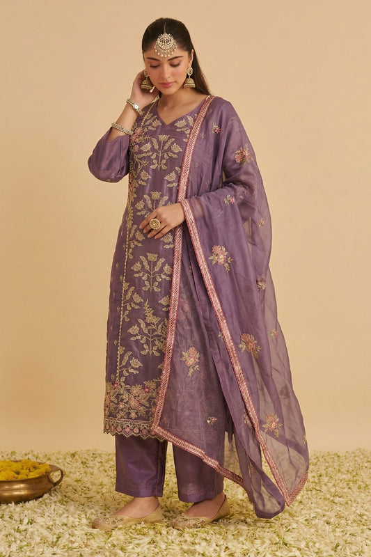 Purple Readymade Embroidered Simar Silk Suit-SAR12757_2_SareeButa.com