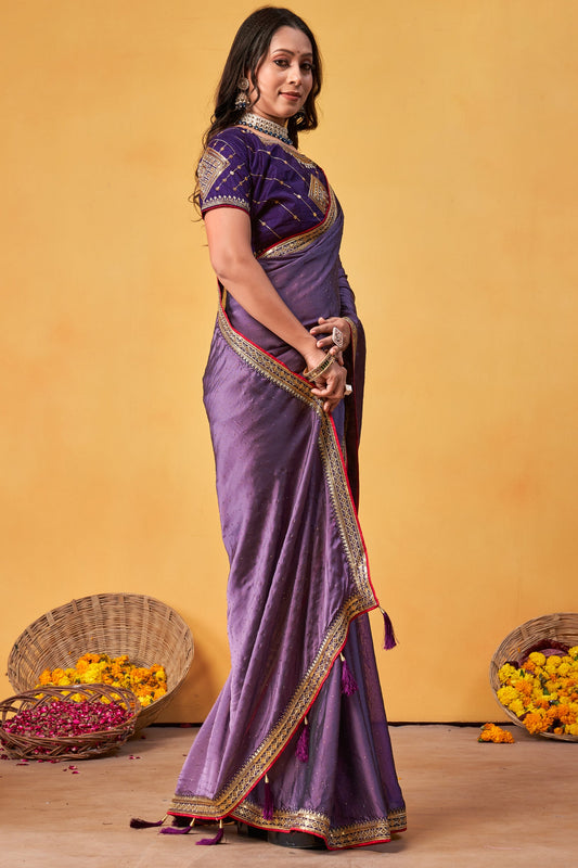 Purple Stone Work Silk Saree-ZB134001_2_SareeButa.com