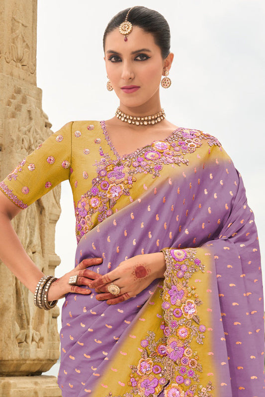 Purple Woven Banarasi Saree-ZB134501_2_SareeButa.com