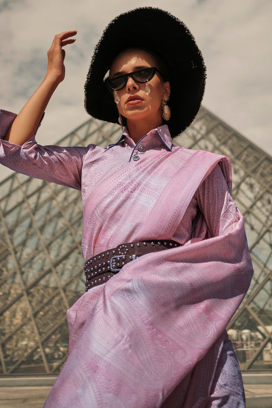 Purple Woven Satin Saree-ZB134271_2_SareeButa.com