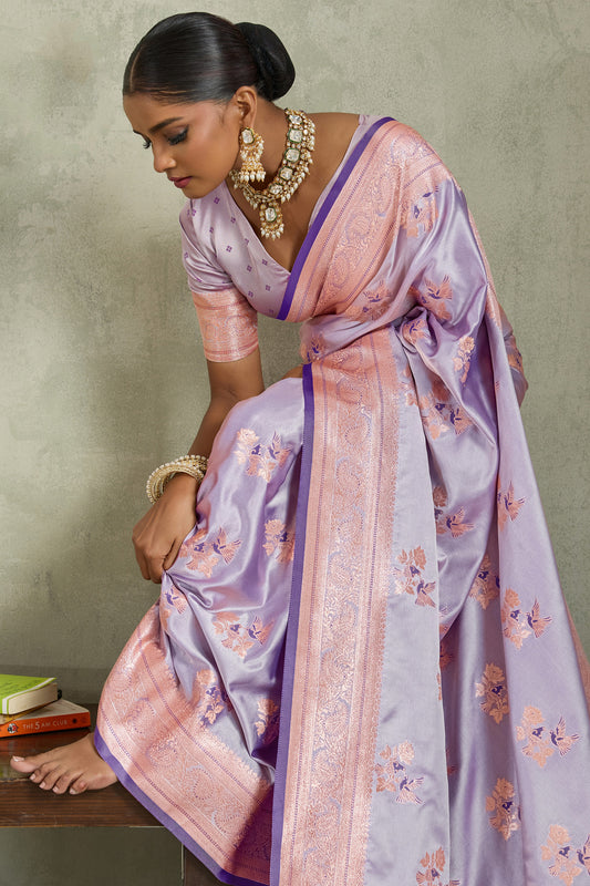 Purple Woven Satin Silk Banarasi Saree-SAR11806_2_SareeButa.com
