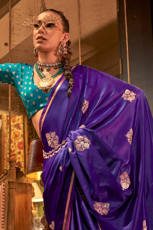 Purple Woven Satin Silk Saree-ZB134136_2_SareeButa.com