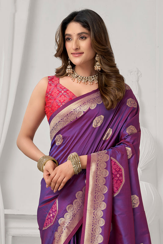 Purple Woven Silk Saree-SAR12679_2_SareeButa.com