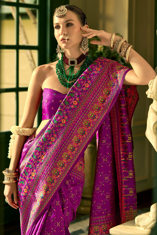 Purple Woven Silk Saree-ZB133664_2_SareeButa.com