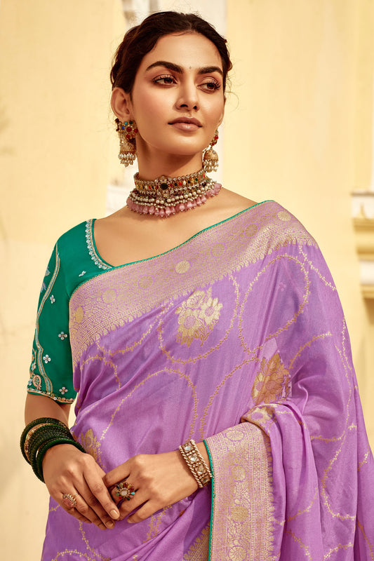 Purple Woven Silk Saree-ZB134128_2_SareeButa.com