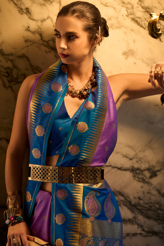 Purple Woven Silk Saree-ZB134689_2_SareeButa.com
