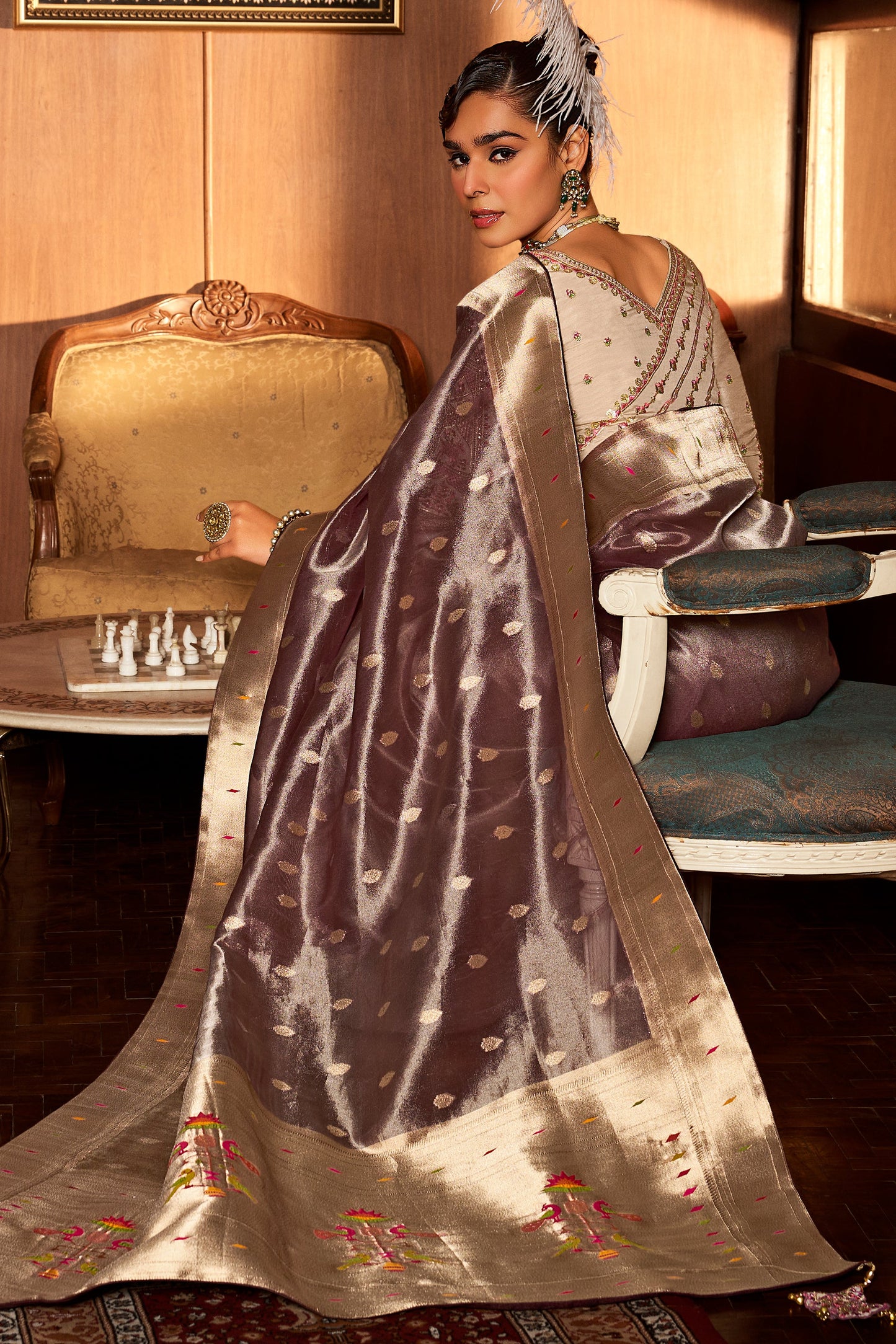 Purple Woven Tissue Paithani Saree-ZB134648_4_SareeButa.com