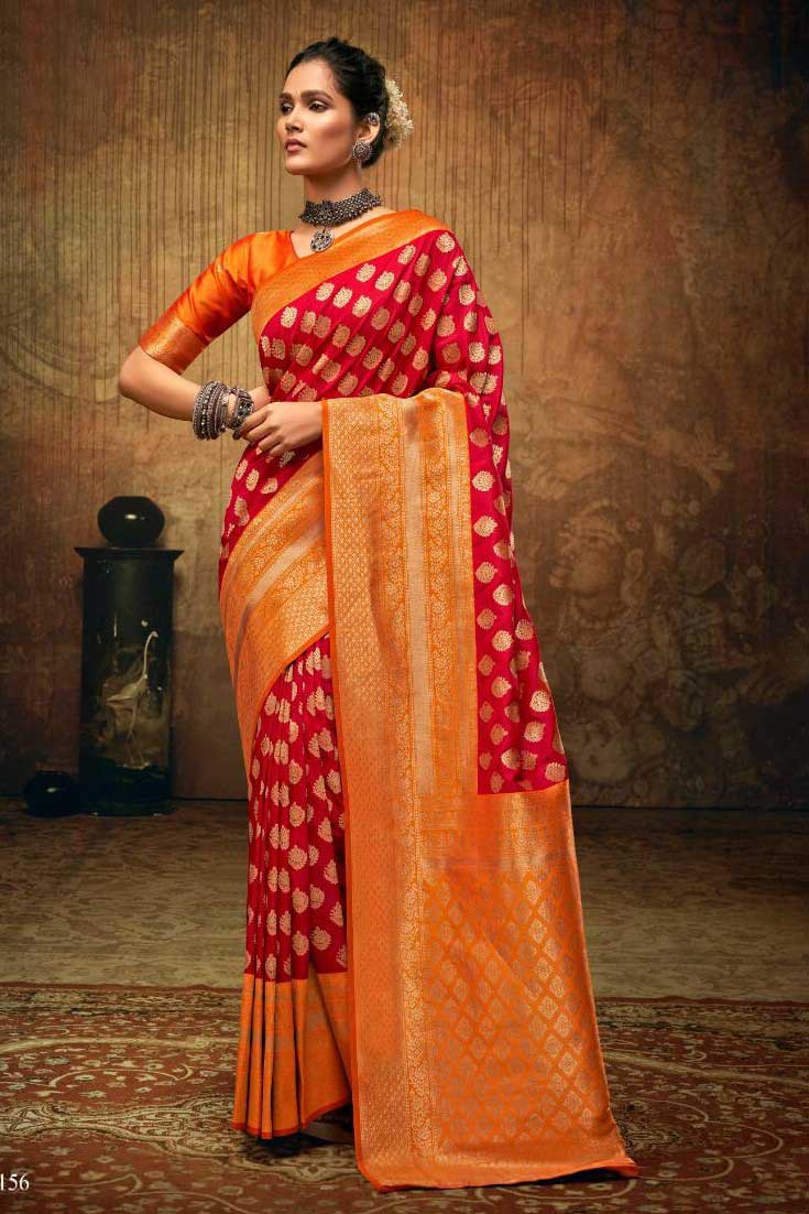 Rani Pink Woven Sik Saree-ZB134330_1_SareeButa.com
