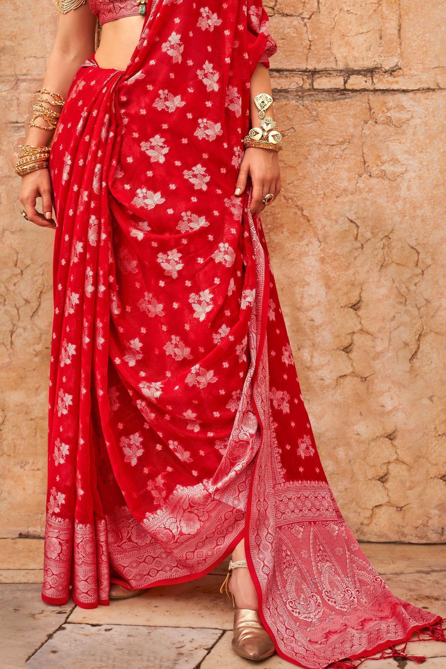 Red Georgette Saree-ZB133157_3_SareeButa.com