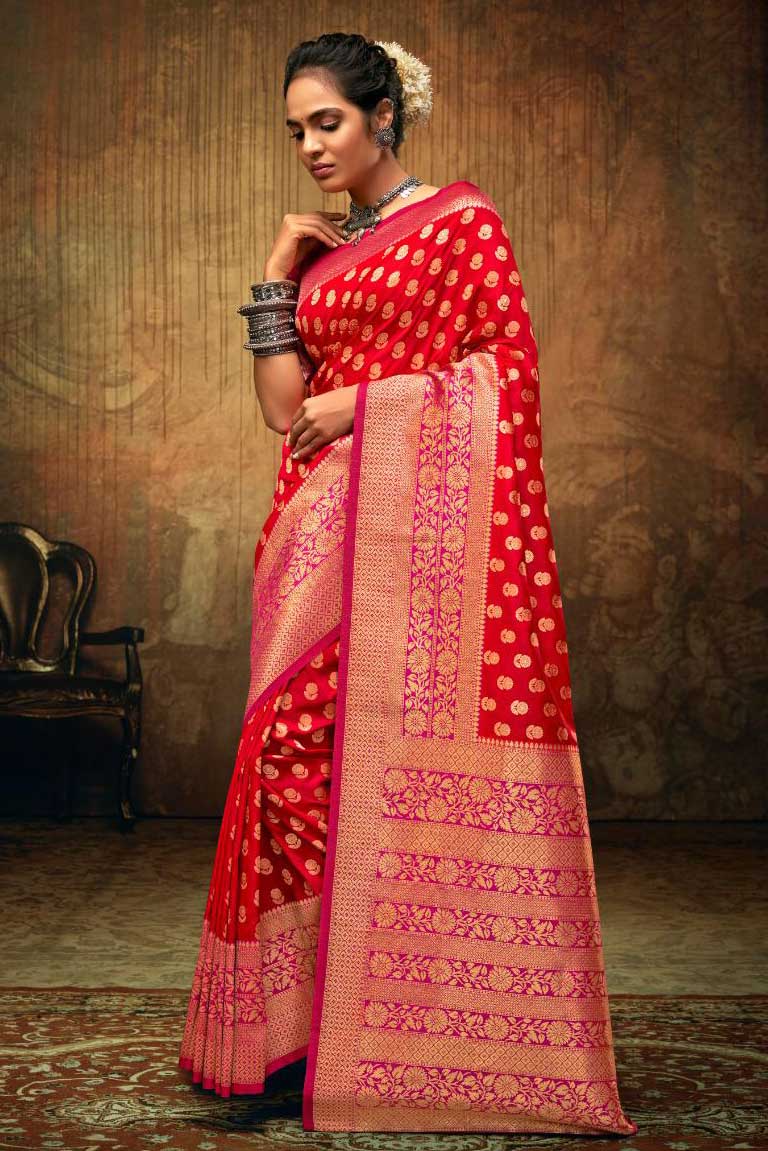 Red Woven Sik Saree-ZB134325_1_SareeButa.com
