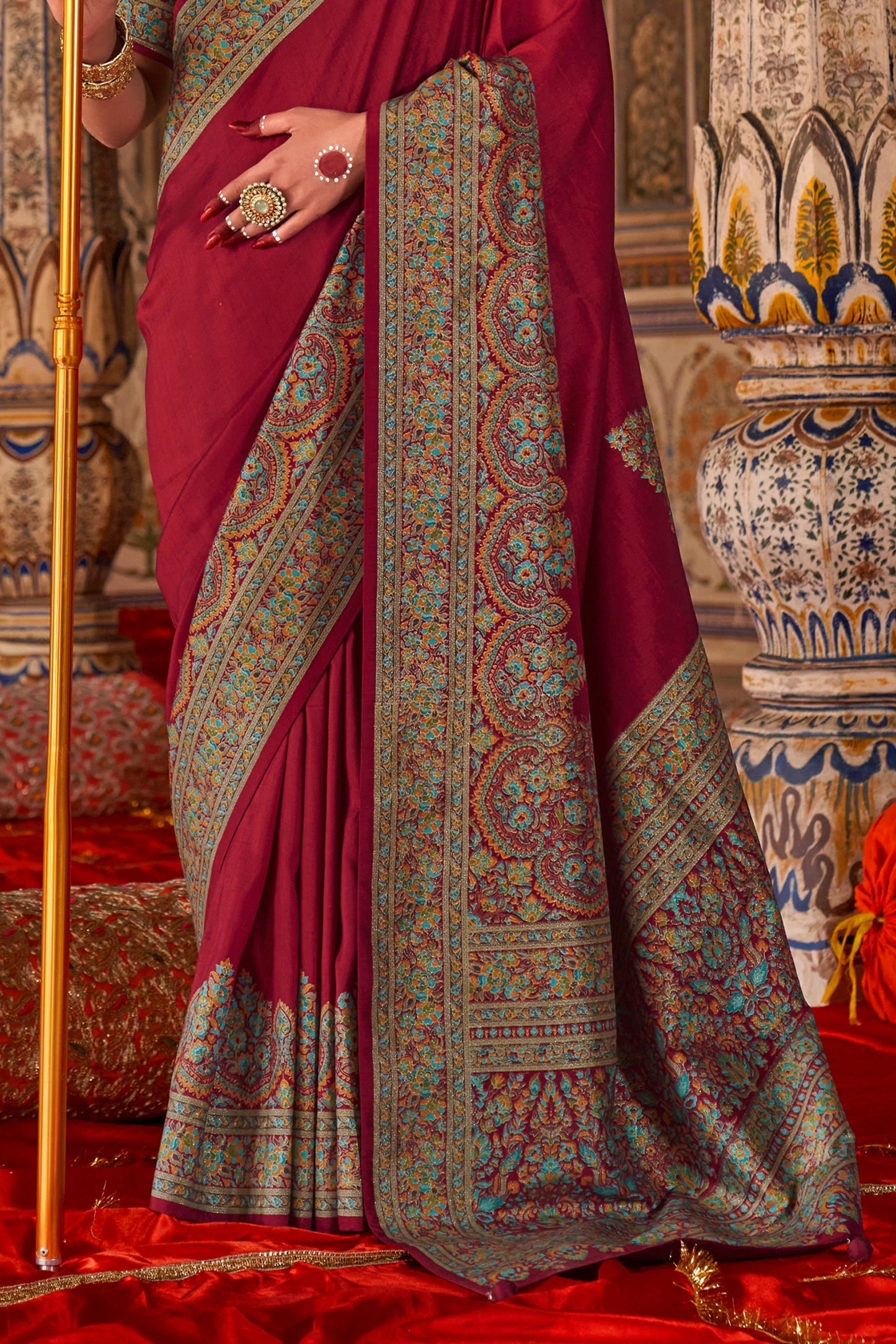 Red Printed Silk Saree-SAR11291_4_SareeButa.com