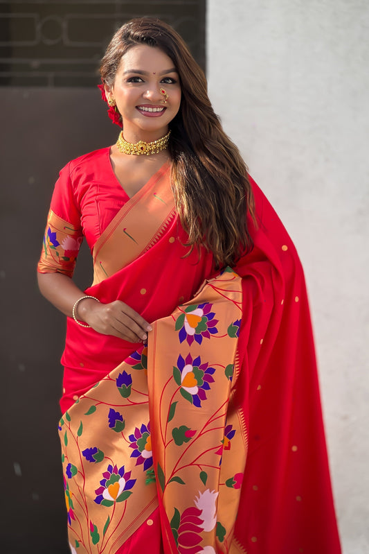 Red Woven Paithani Saree-ZB134860_2_SareeButa.com