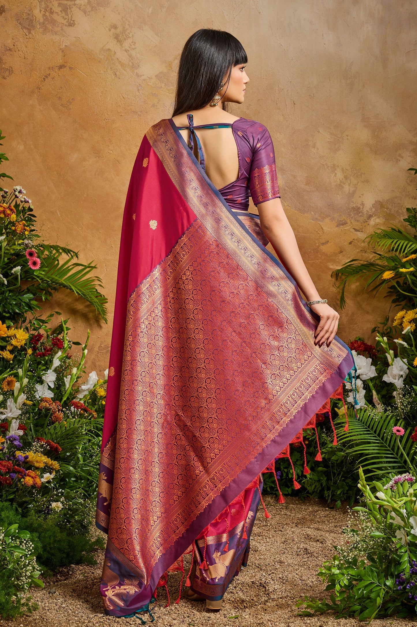 Red Woven Silk Saree-SAR11214_5_SareeButa.com