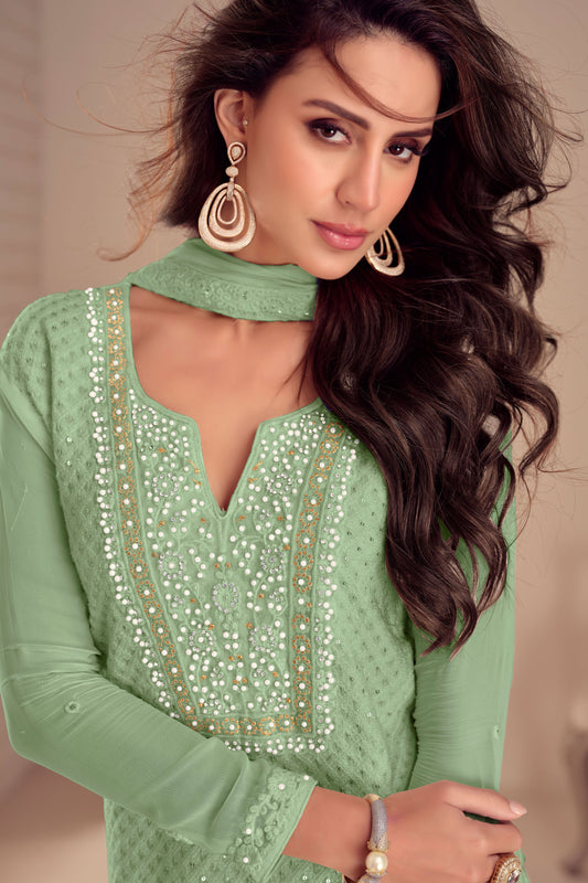 Sea Green Readymade Pakistani Georgette Suit-SS211_2_SareeButa.com
