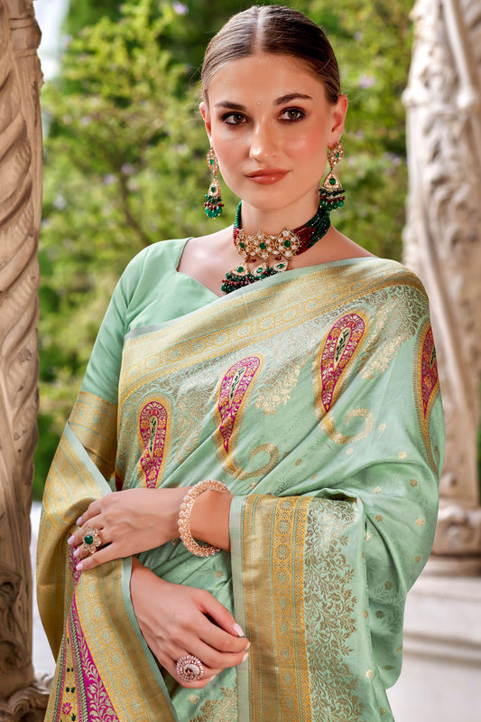 Sea Green Silk Saree-ZB133132_2_SareeButa.Com
