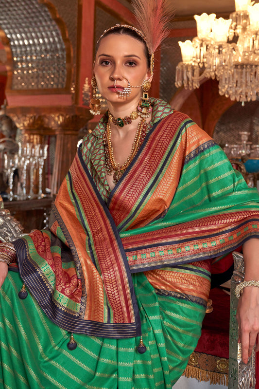 Sea Green Silk Saree-ZB133165_2_SareeButa.com