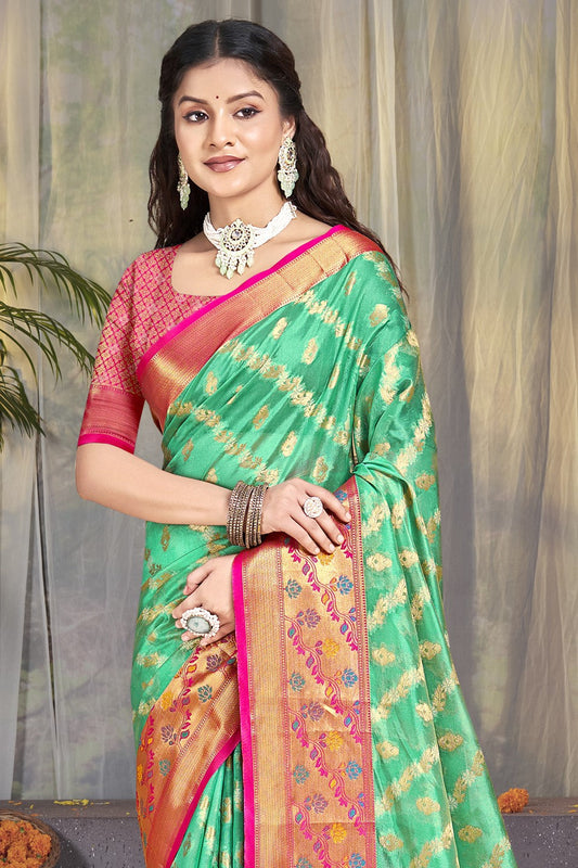 Sea Green Silk Saree-ZB132949_2_SareeButa.com