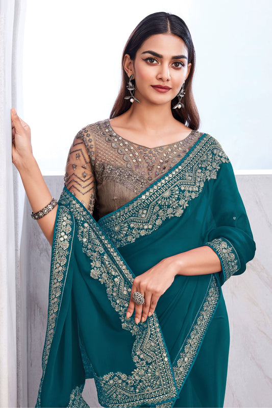 teal-embroidered-silk-saree-zb132283_2_SareeButa.com