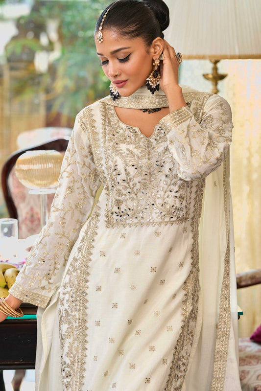 White Embroidered Chinon Readymade Salwar Suit-SS640_2_SareeButa.com
