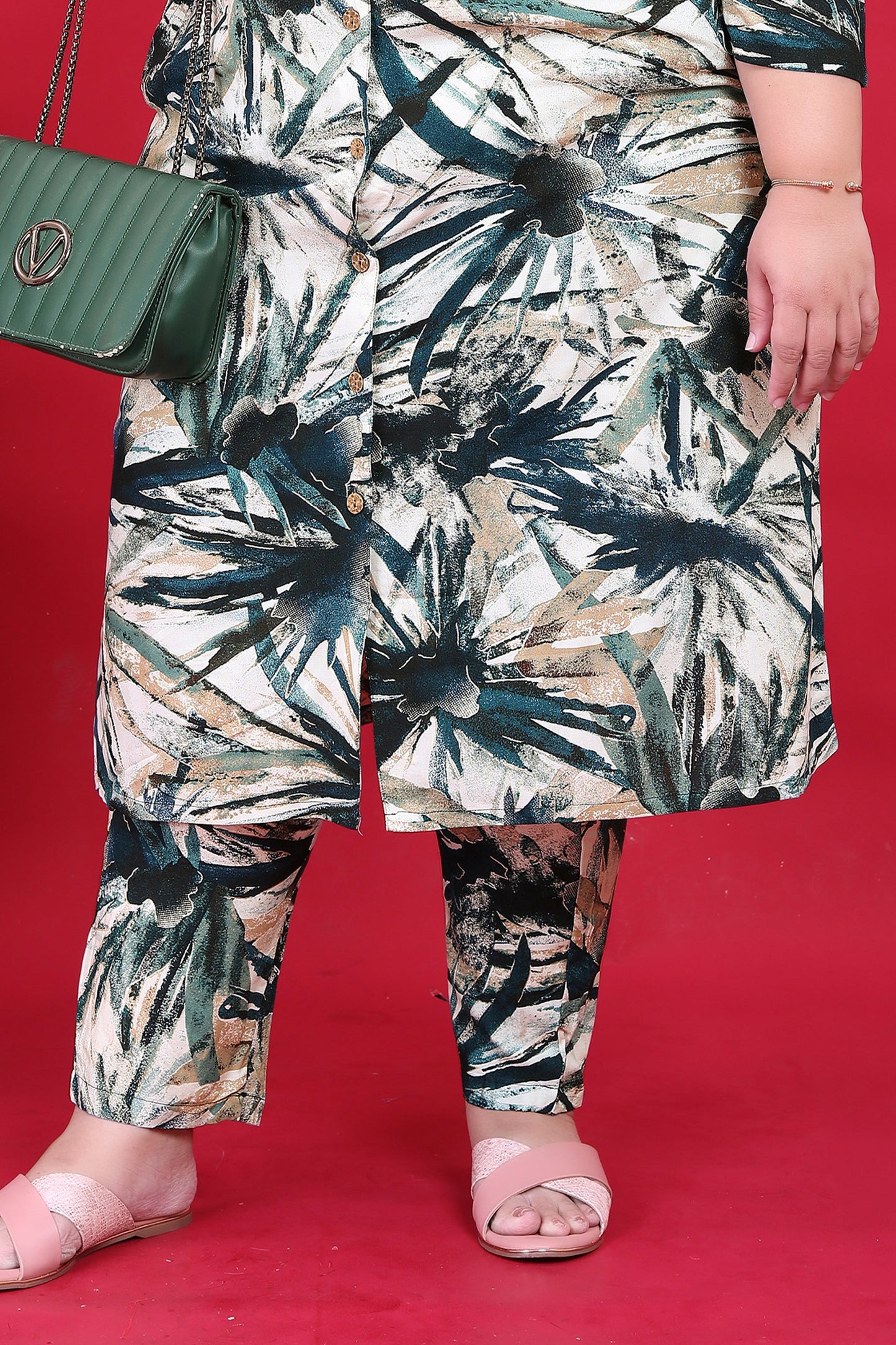 White Blue Readymade Rayon Co Ord Set-SAR11778_5_SareeButa.com