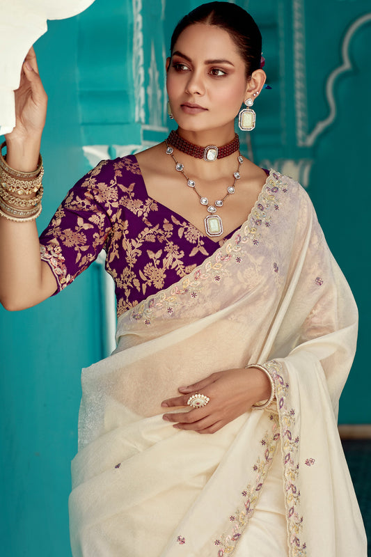 White Embroidered Tissue Saree-ZB134081_2_SareeButa.com