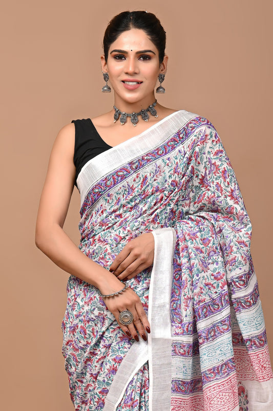 white-handblock-print-cotton-linen-saree-zb132574_2_SareeButa.com