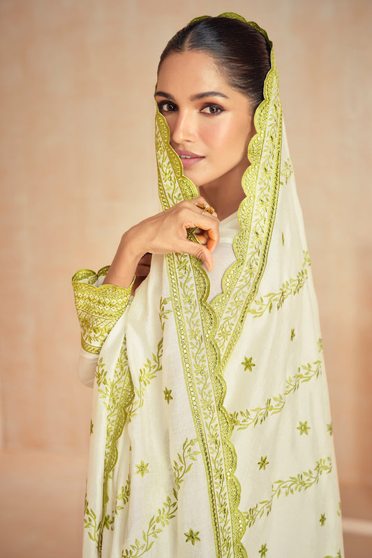 White Readymade A-line Embroidered Silk Suit-SS592_2_SareeButa.com