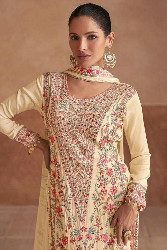 White Readymade Embroidered Chinon Suit-SS501_2_SareeButa.com