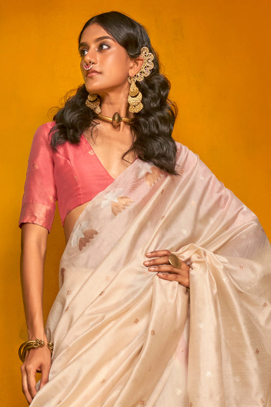 White Woven Tussar Silk Saree-ZB133744_2_SareeButa.com