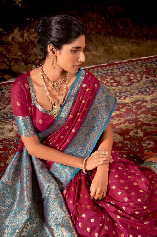 wine-banarasi-silk-saree-zb131889_2_SareeButa.com
