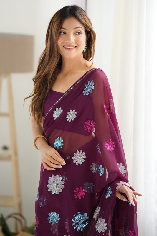 wine-sequin-work-georgette-saree-zb132657_2_SareeButa.com