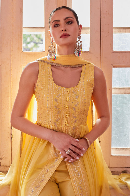 yellow-embroidered-front-slit-georgette-suit-ss104_2_SareeButa.com