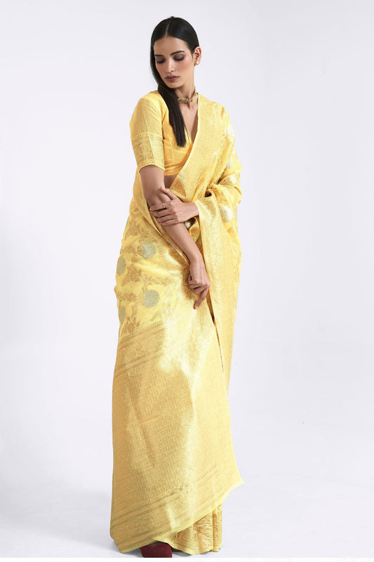 yellow-linen-saree-zb140076_2_SareeButa.com