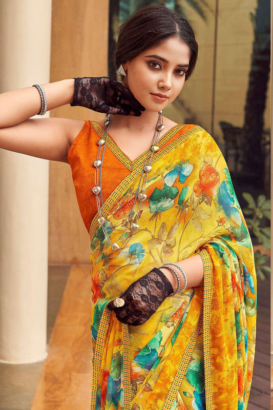 yellow-printed-georgette-saree-zb130954_2_SareeButa.com