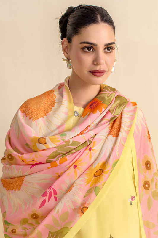 Yellow Unstitched Cotton Suit-SS415_2_SareeButa.com