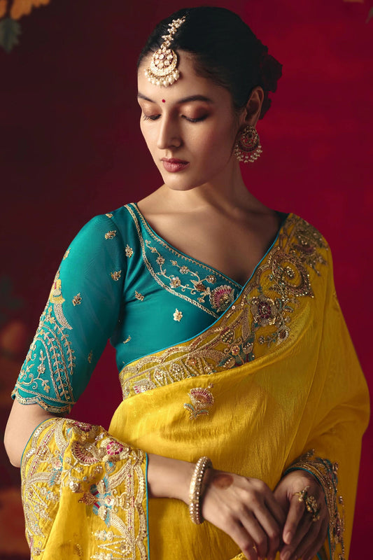 Yellow Embroidered Tissue Silk Saree-SAR11451_2_SareeButa.com