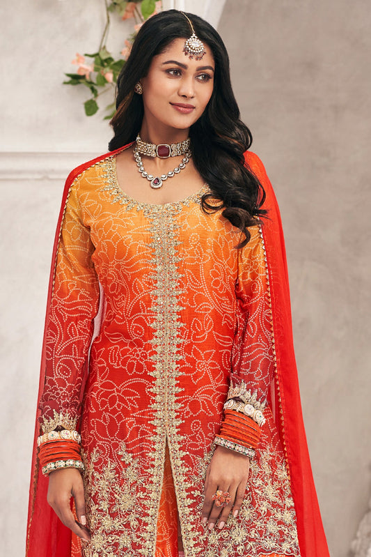Yellow Orange Readymade Chinon Salwar Suit-SS686_2_SareeButa.com