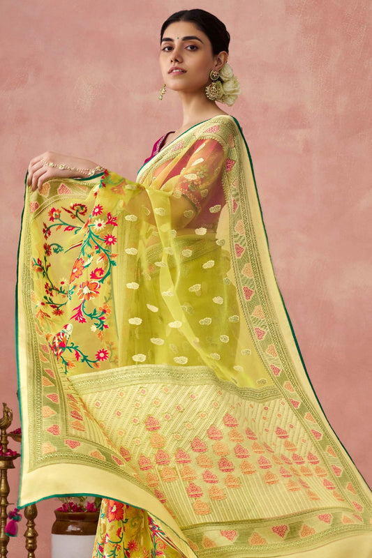 yellow-organza-saree-zb132729_2_SareeButa.com