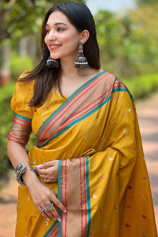Yellow Paithani Saree-ZB133100_2_SareeButa.com