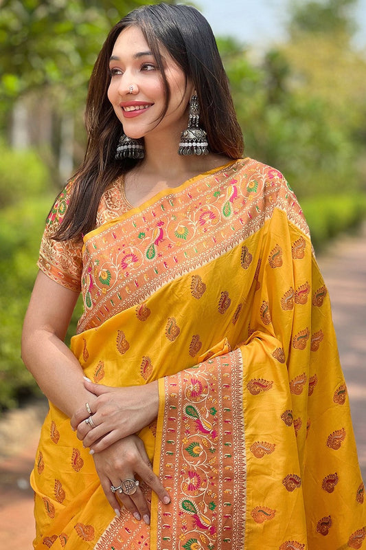 Yellow Paithani Saree-ZB133110_2_SareeButa.com