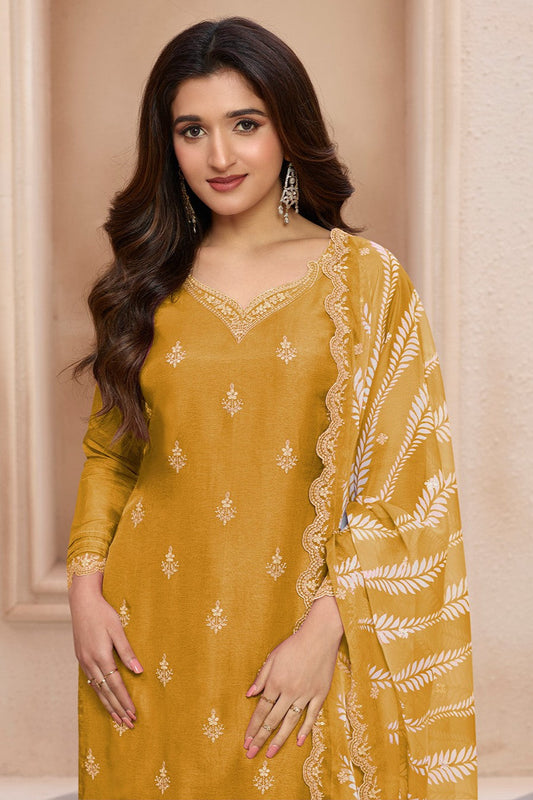 Yellow Readymade Dola Silk Suit-SS348_2_SareeButa.com