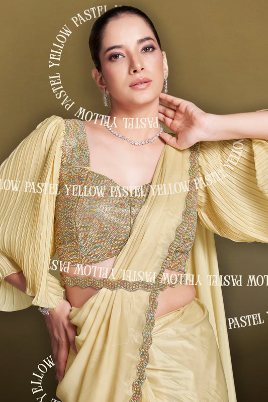 Yellow Satin Silk Ready to Wear Saree-ZB134618_2_SareeButa.com