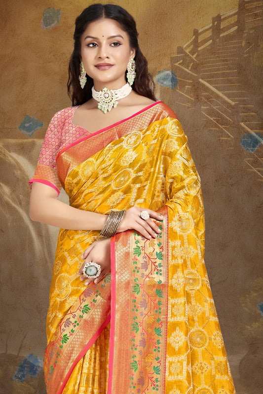 Mustard Yellow Silk Saree-ZB132956_2_SareeButa.com
