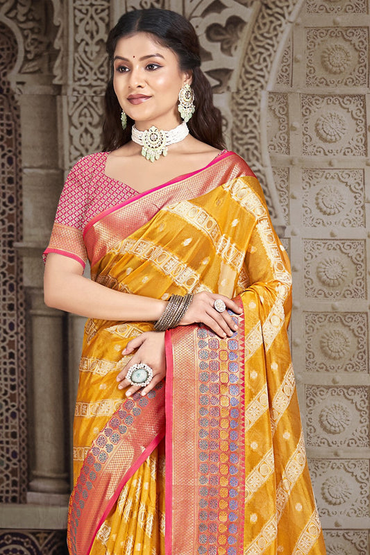Mustard Yellow Silk Saree-ZB132964_2_SareeButa.com